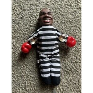 Vintage Mike Tyson Prison Uniform Boxing 12" Plush Doll Car Window Suction